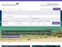 Tablet Screenshot of airportdirecttravel.co.uk